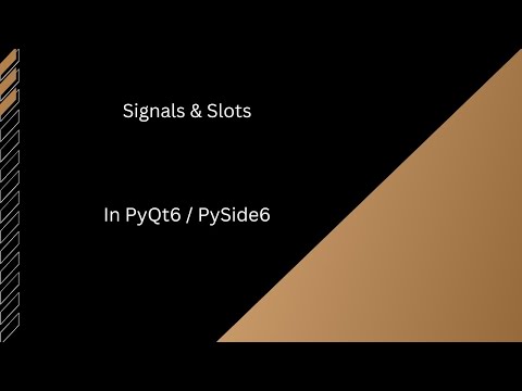 Working with signals and slots in PySide or PyQt.