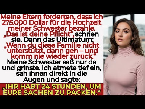 Meine Familie zwang mich, 275 000 $ für ihre Hochzeit zu zahlen—dann verloren sie das Haus