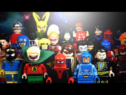 LEGO MARVEL/DC Custom Minifigure Collection (ft. Far From Home Black Suit Spider-Man Custom!)