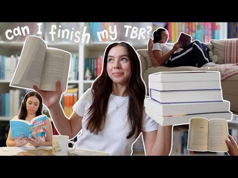 can I finish my monthly TBR in one week?! *reading vlog*