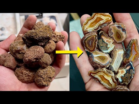 I turned ROUGH nodules into POLISHED gemstones!