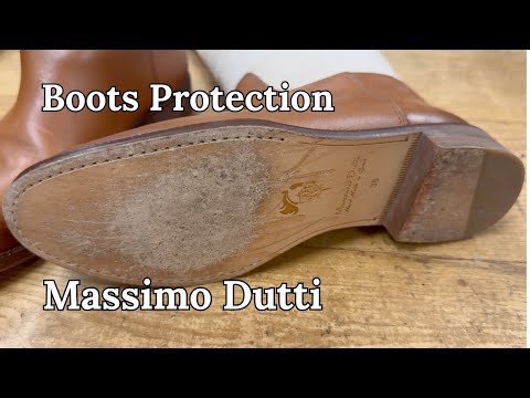 Real Time Massimo Dutti Boots Repair Rubber Half Sole and Heel