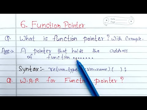function pointer in c with example | What is Function Pointer? | Learn Coding