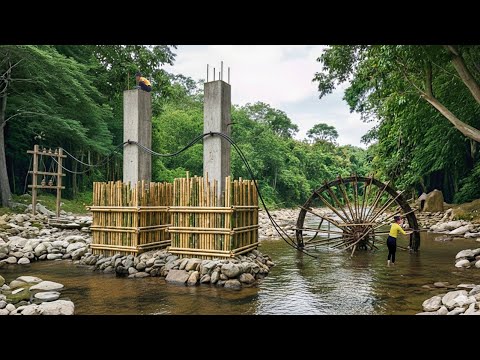 Building And Renovating The Water Wheel After Many Years Of Providing Free Electricity