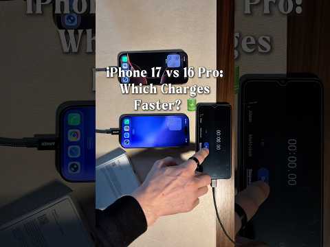 iPhone 17 vs 16 Pro – Fast Charging Speed Test #iphone17 #iphone16pro