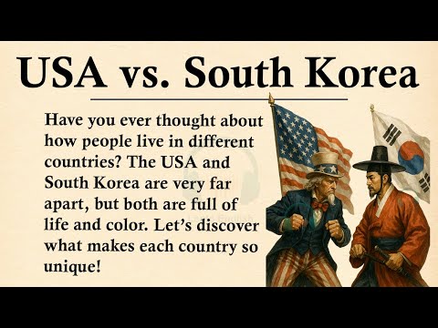 USA vs. South Korea || 🏈🎤Learn English Through Story Level 3 || Graded Reader 🎧