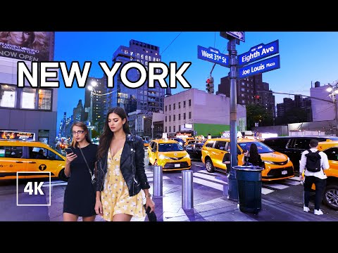 NEW YORK Night Walk - Late Evening in Chelsea - Manhattan Travel Walking Tour 4k