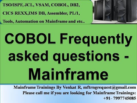 Mainframe Interview Questions on COBOL module _ Part1