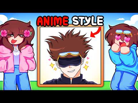 I Turned Youtubers Into ANIME Characters in Roblox Speed Draw