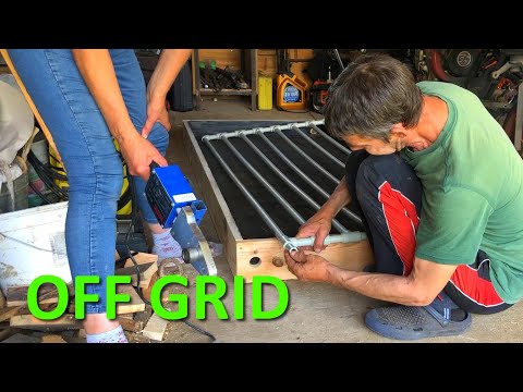 Solar water heater. No controller and no pump. Making and installing