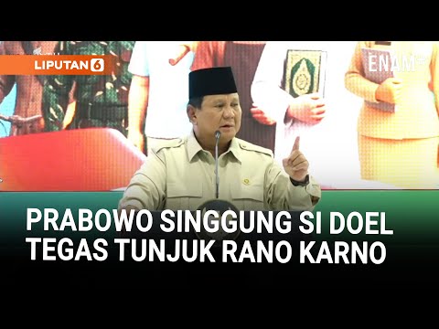 Prabowo Menohok Singgung Rano Karno 'Si Doel': Asal Lu Kerja, Gak Masalah Warna! | Liputan6