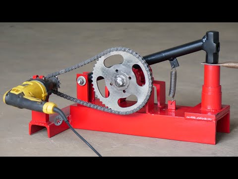 How To Make A Power Hammer Machine Using Drill Machine | DIY Power Hammer Machine