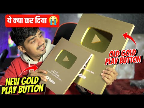 Unboxing New Youtube Gold Play Button 2025 | Old Gold Play Button Vs New Gold Play Button 😱