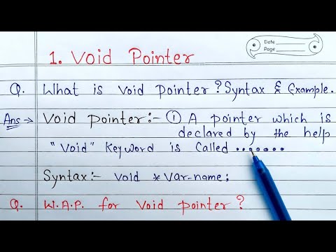 void pointer in c with example | what is void pointer? | Learn Coding