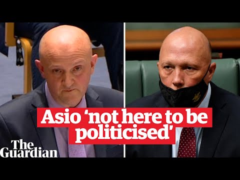 Asio ‘not here to be politicised’ says spy agency chief after Peter Dutton's accusations