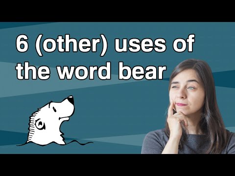 Words with different meanings: BEAR