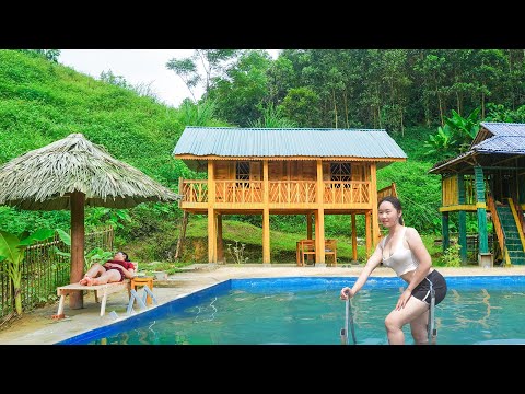 60 Days --Full Video Start To Finish Building Swimming Pool With Many Bricks For Hot Summer