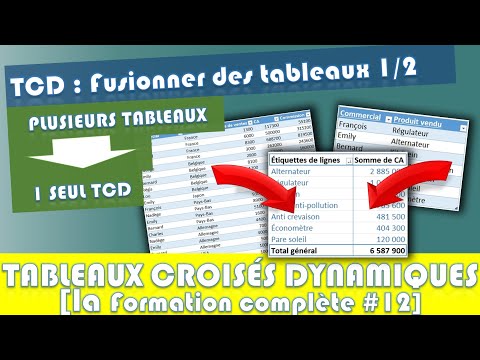 #12 Fusionner plusieurs tableaux dans un seul tableaux croisés dynamiques (Combiner les données) !