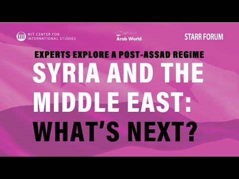 Starr Forum: Syria and the Middle East: What’s Next?