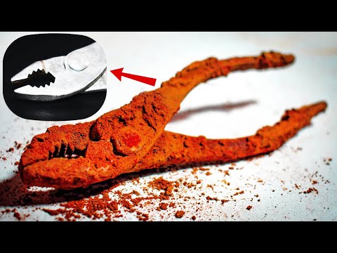 Dirty & Fully Jammed Rusty Pliers Restoration.