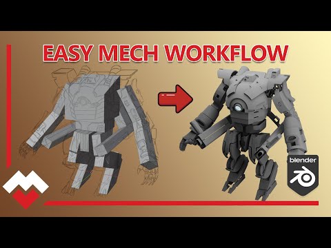 easy mech workflow tutorial in blender 3d