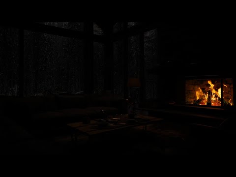 No Ads 🌧️ Cozy Cabin Rain & Fireplace Sounds for Deep Healing Sleep and Ultimate Calm 🔥