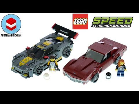 LEGO Speed Champions 76903 Chevrolet Corvette C8 R Race Car & 1968 Chevrolet Corvette Speed Build