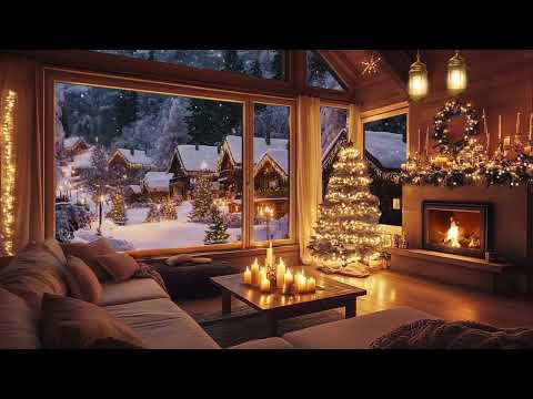 Night Falling Gently Around the Hearth 2025 | Peaceful Piano and Warm Fire Sounds for Sleep