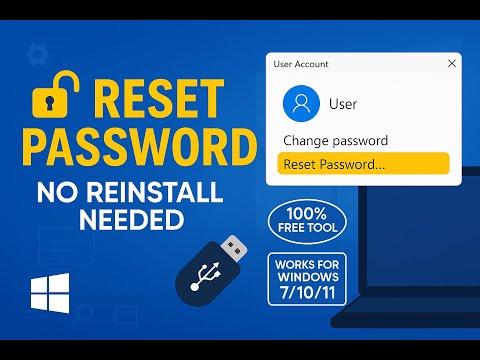How to Reset Forgotten Windows Password Without Reinstall | 2025 Step By Step Guide