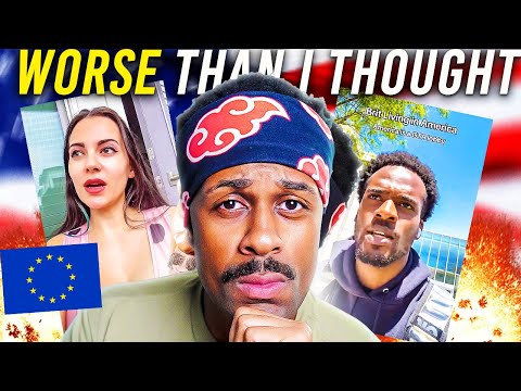 41 Min of BRUTALLY Honest Europeans in America *YIKES*