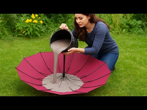 how to make flower pots in the garden from cement / diy cement flower pot craft ideas