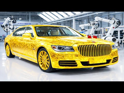 Production of General Secretary Xi Jinping's Hongqi N701 "Beast" limousine: (24k Gold & Red Spec)