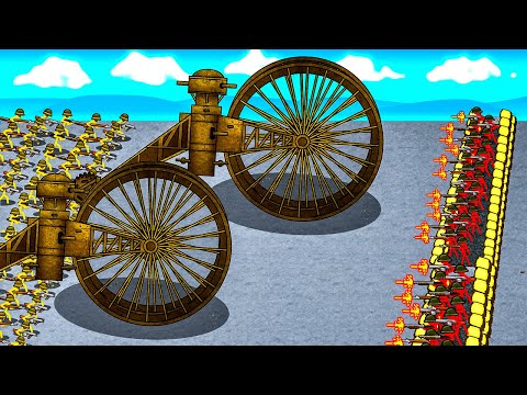 Ultimate TSAR TANK ASSAULT on the Germany Infantry in Stickman Trenches!