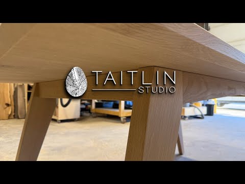 Mid-Century Modern Dining Table Build | Solid White Oak with Detachable Legs