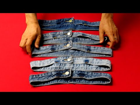 DIY "청바지 허리밴드"가 귀여운 "토트백"으로 변신합니다!/waist band tote bag/made of old jeans