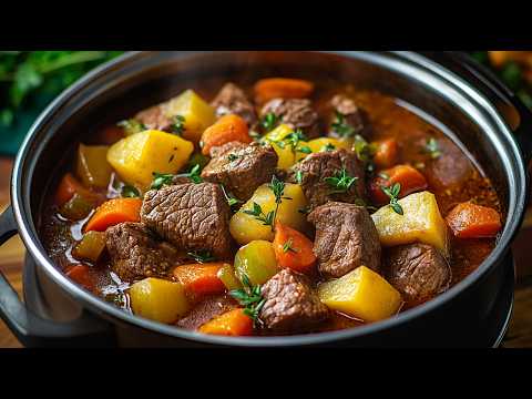 Delicious goulash with beef and potato - the tastiest beef stew recipe ever!