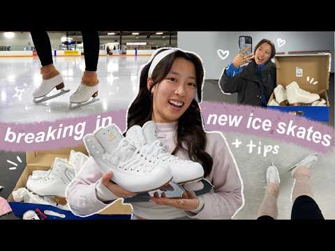break in my new ice skates with me ⛸️ | how to break in your ice skates + tips from a pro skater