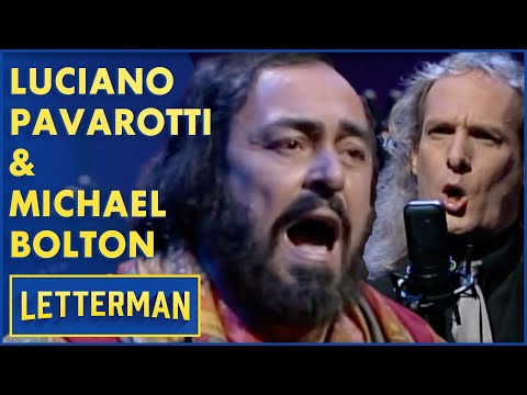 Luciano Pavarotti & Michael Bolton Sing "Nessun Dorma" | Letterman