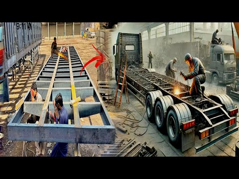 Unbelievable Work! Full Truck Body Converted Into a Trailer – Complete Manufacturing Process 