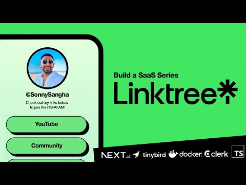 🔴 Lets build a Linktree SaaS with NEXT.JS 15 (Tinybird Analytics, Clerk Billing, Docker, TypeScript)