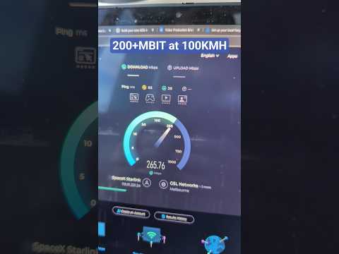 200+MBIT at 100KMH!! The Starlink Mini is performing extremely well!!