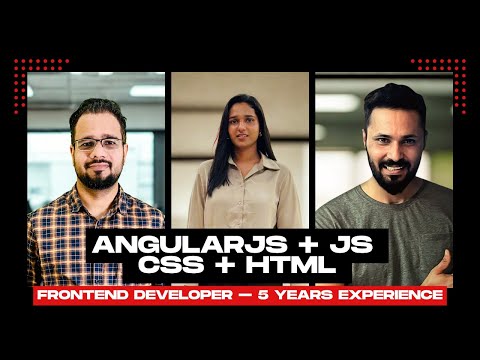 Frontend Developer Mock Interview (5 Years Experience) | HTML CSS JavaScript Angular + React Q&A