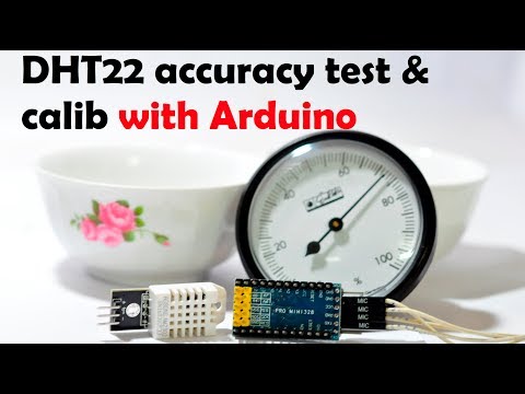 DHT22 accuracy test and calibrate with Arduino Pro Mini, Soldium Chloride, Silicon moisture absorber
