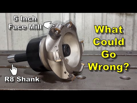 Pushing The Bridgeport Milling Head To It's Limit - 5" Face Mill, R8 Spindle, 1HP