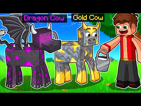 ماين كرافت ولكن يمكنك حلب ابقار الموارد! (تنين البقره!)😱 - Dragon Cow