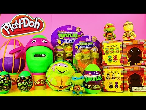 TMNT Play Doh Surprise Eggs Teenage Mutant Ninja Turtles Mashems Toys By Disney Cars Toy Club