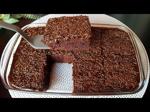 8 spoon chocolate cake! very easy! Best chocolate cake! Melts in your mouth