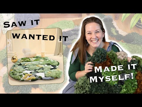 I Made a Latch Hook Moss Rug While Stuck in a Hotel!