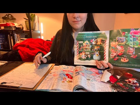 ASMR Christmas Store | page crinkles, writing, tracing, soft spoken