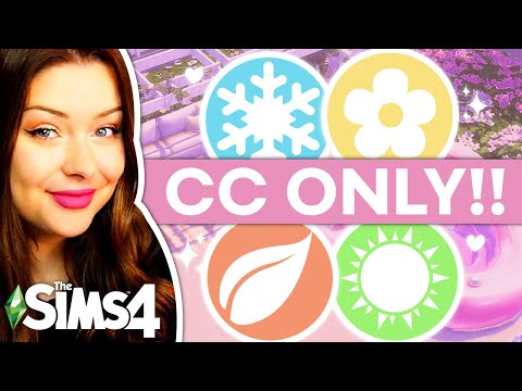Each Room is a Different Season Using ONLY CUSTOM CONTENT in The Sims 4